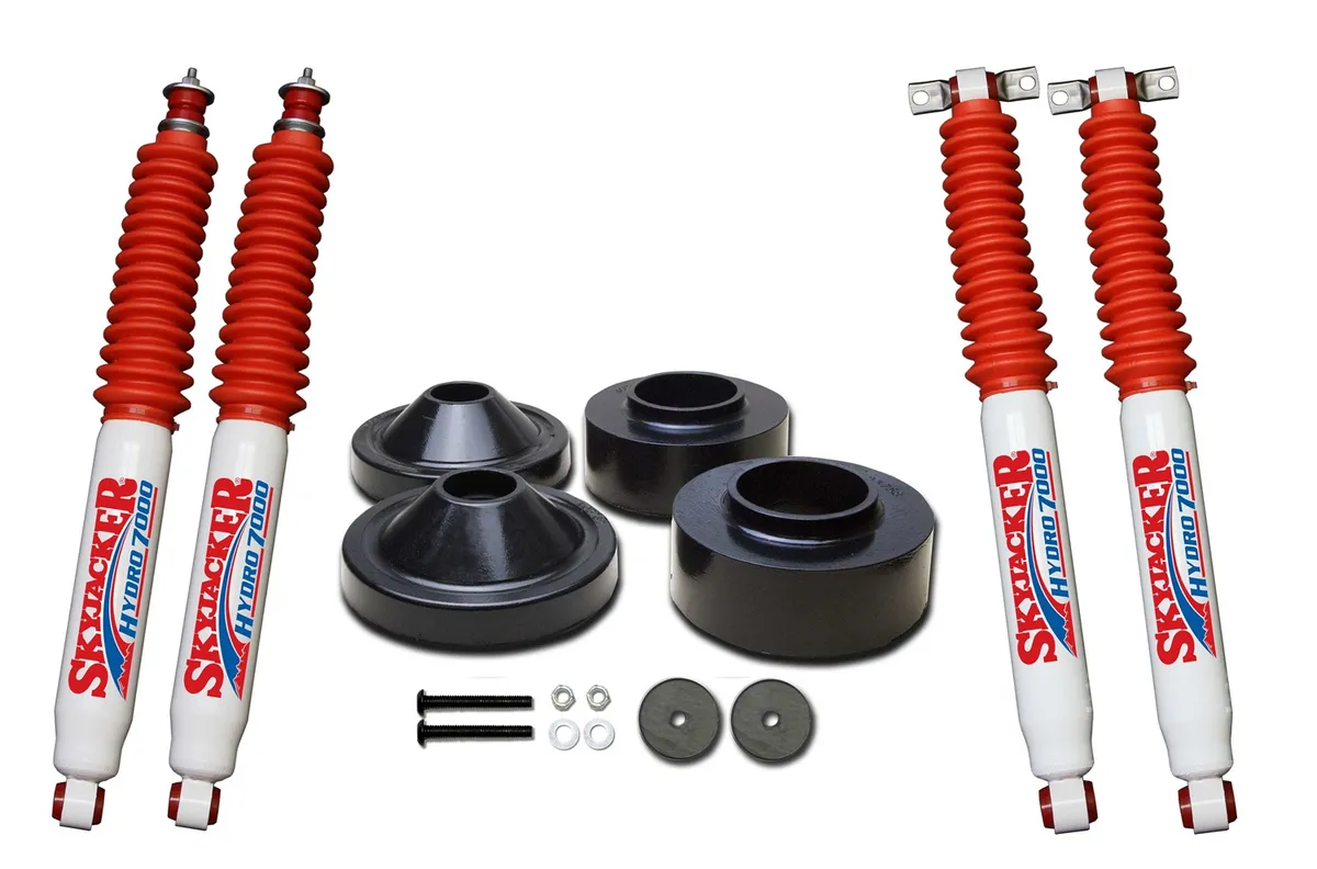 Polyurethane Spacer Leveling Kit 07-18 Wrangler JK 2 Inch Front Lift 3/4 Inch Rear Lift Incl. 2-Front 70 Shocks Skyjacker product image