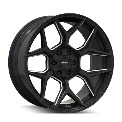 Mayhem Vanquish (8119) Gloss Black Milled 20x9 6135/6139.7 0mm 106.1mm