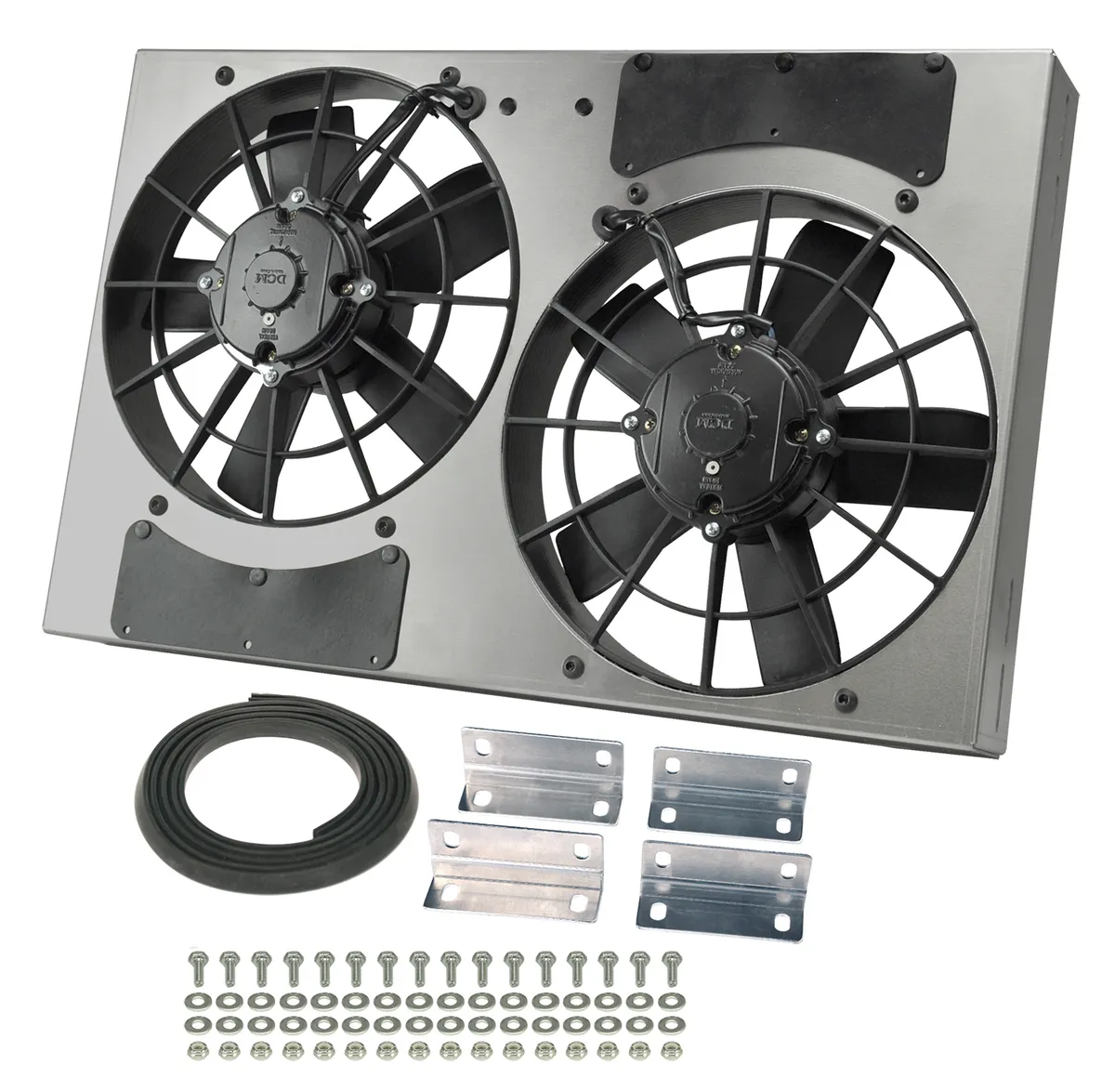 Derale 16831 Powerpack - High Output Dual 11 Electric RAD Fan/Aluminum Shroud Kit product image