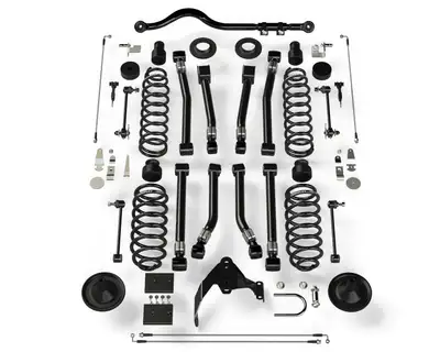 TeraFlex 0718 Wrangler 4DR 4in Lift Kit W/8 Alpine Flexarms & Track Bar