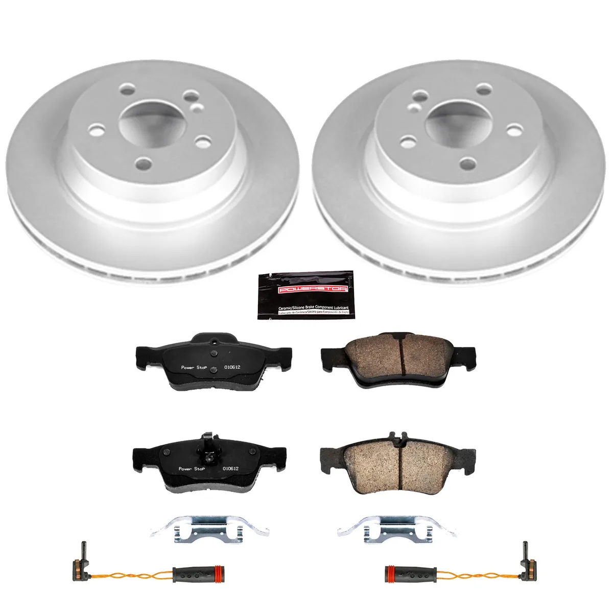 Z23 Sport Geomet Coated Rotor Kit For European Vehicles: Genuine Geomet Fully Coated Rotors; Carbon-Fiber Ceramic Pads W/Hardware; Pad Sensors product image
