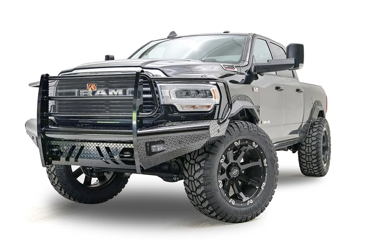 1924 RAM 2500/3500 New Body Style Black Steel Front Bumper w/ Full Guard product image