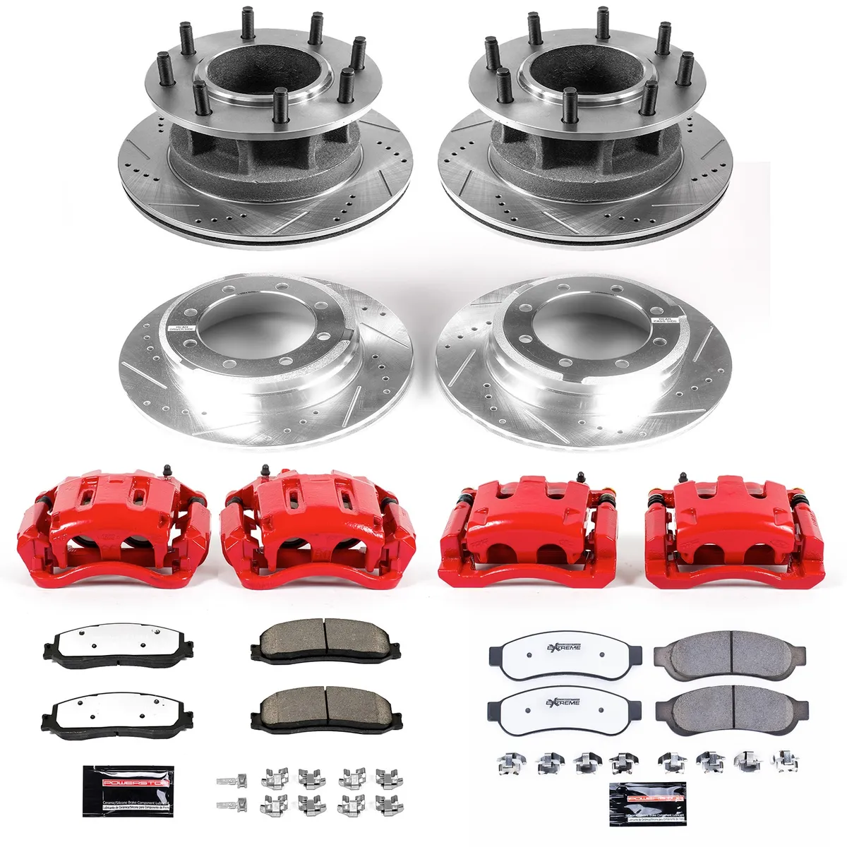 Z36 Truck/Tow Upgrade Kit: Drilled/Slotted Rotors; Carbon-Fiber Ceramic Pads; Powder Coated Calipers product image