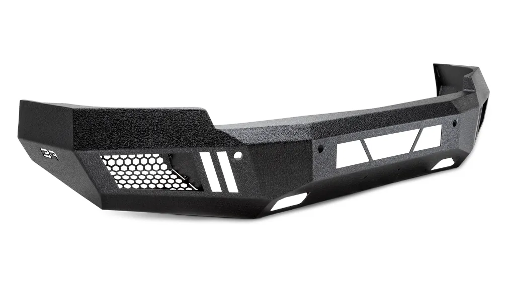 ECO-Series Front Bumper; 1/8 in. Steel Plate; Non Winch; 20 in. Dual Row/4 Cube Style LED Light Mount; Black; Steel; product image