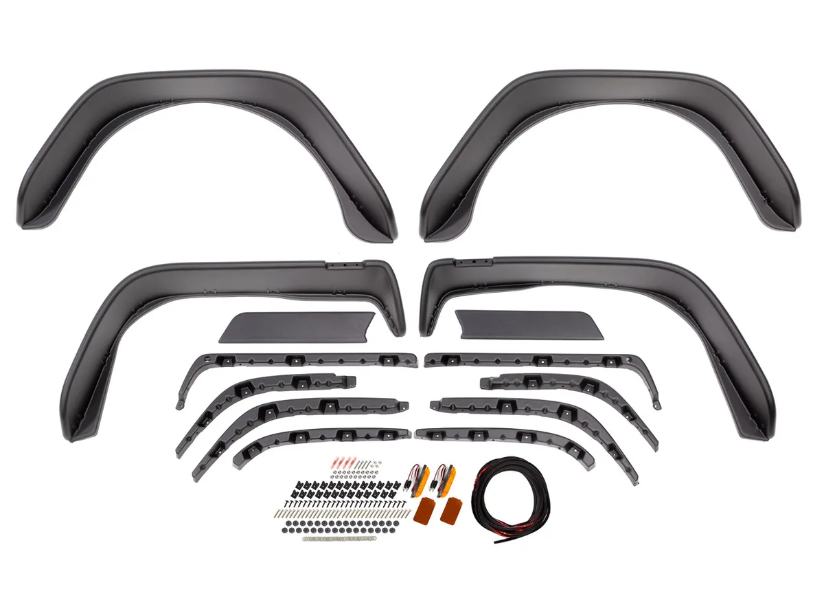 Bushwacker Flat Style Fender Flare Set Matte Black - LJ/TJ product image
