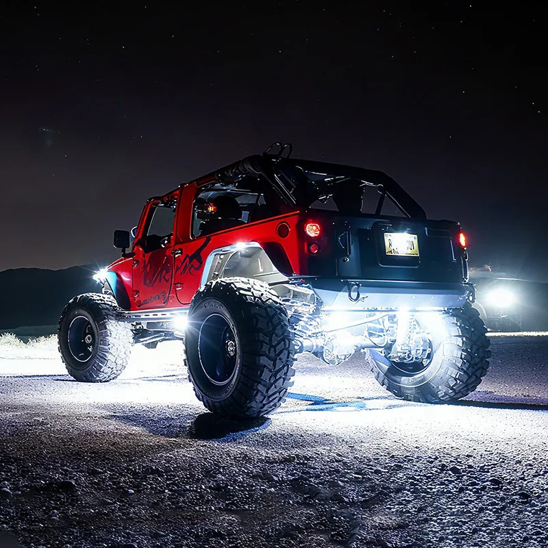 High-Bright Waterproof LED Rock Lights Kit White & Amber Switchback product image