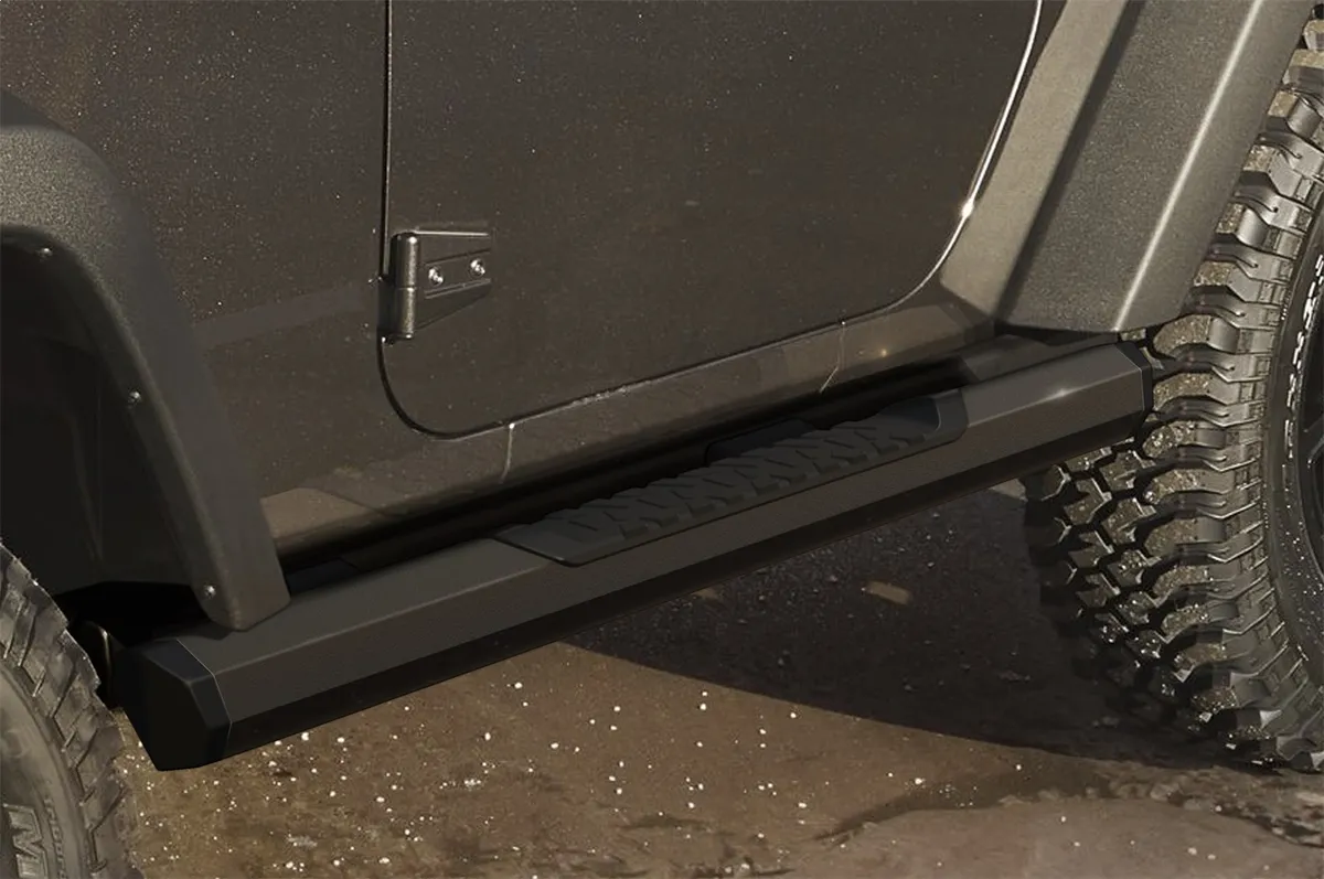 OCTA Series Nerf Bar; Aluminum; Black Powder Coat Finish; product image