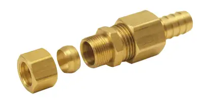 Derale Derale 13033 Universal 1/2 Transmission Cooler Line to 3/8 Hose Barb Compression Fitting