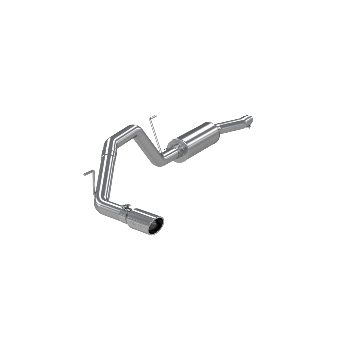 Armor Lite Cat Back Exhaust System; 3 in.; Incl. Ext. Pipe/Muffler/Over Axle Pipe/Tailpipe/Hardware/4 in. OD Tip; Single Side Exit; Aluminized; product image