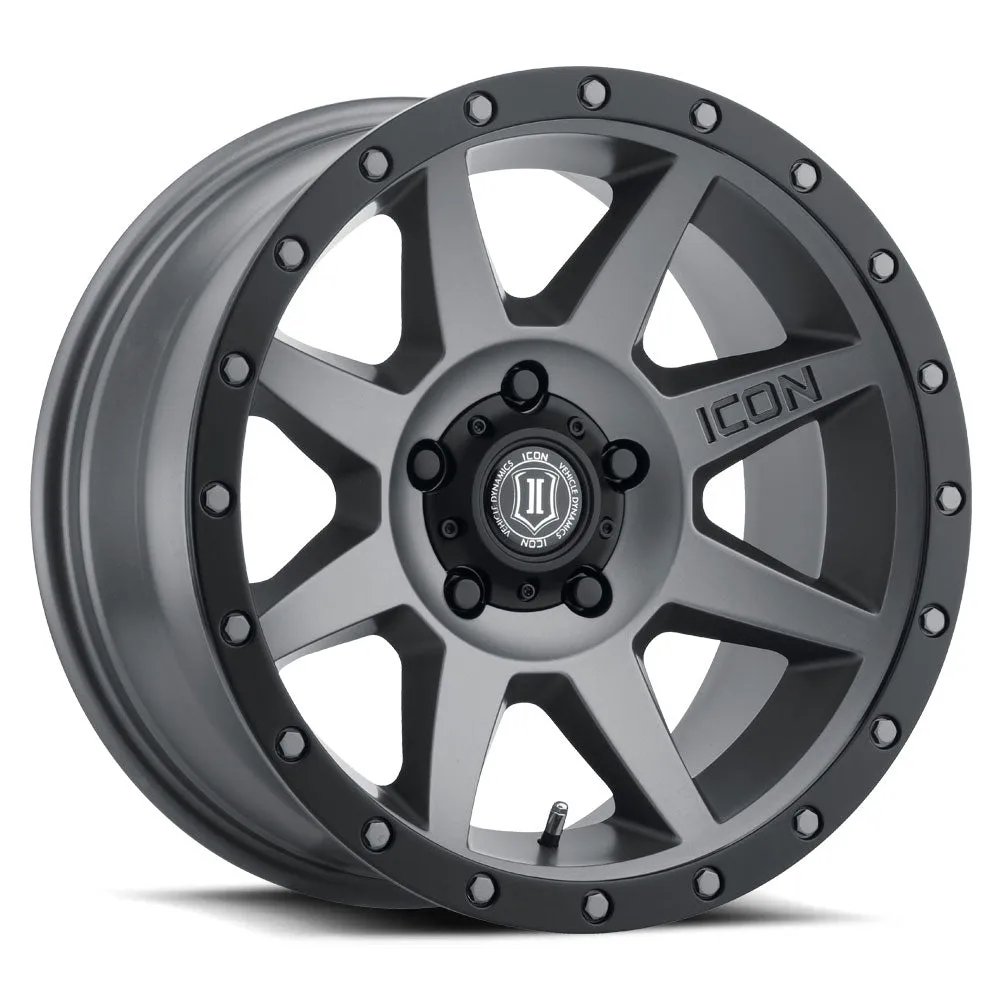 ICON Alloys Rebound, Satin Black, 20 x 9 / 6 x 135, 16mm Offset, 5.625" BS product image