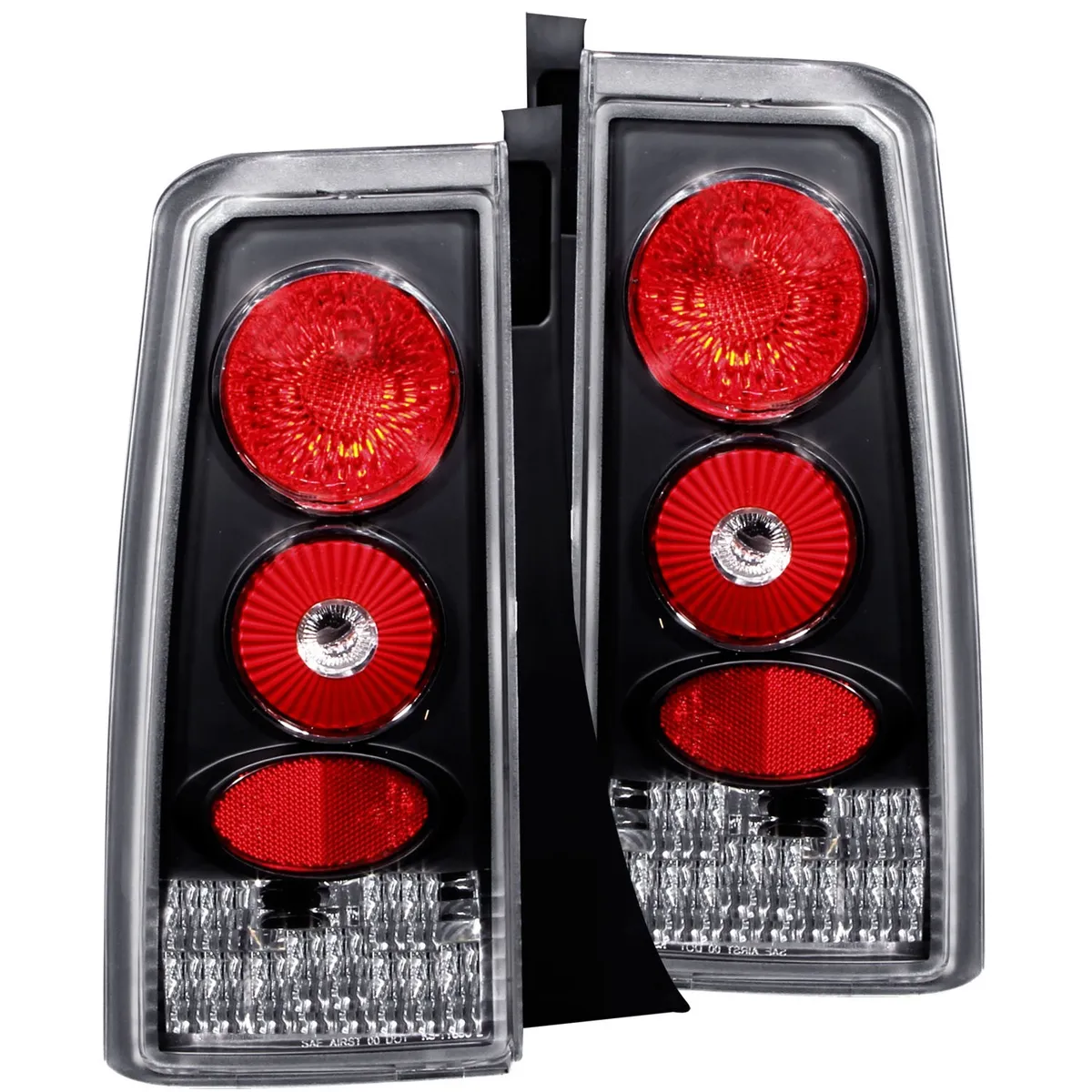 Tail Light Assembly; Clear Lens; Black Housing; Pair; product image