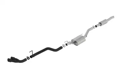 Borla 2020 Gladiator JT 3.6l v6 At/Mt 4WD 4DR Atak Blk Coated Dual Tips & Overaxle