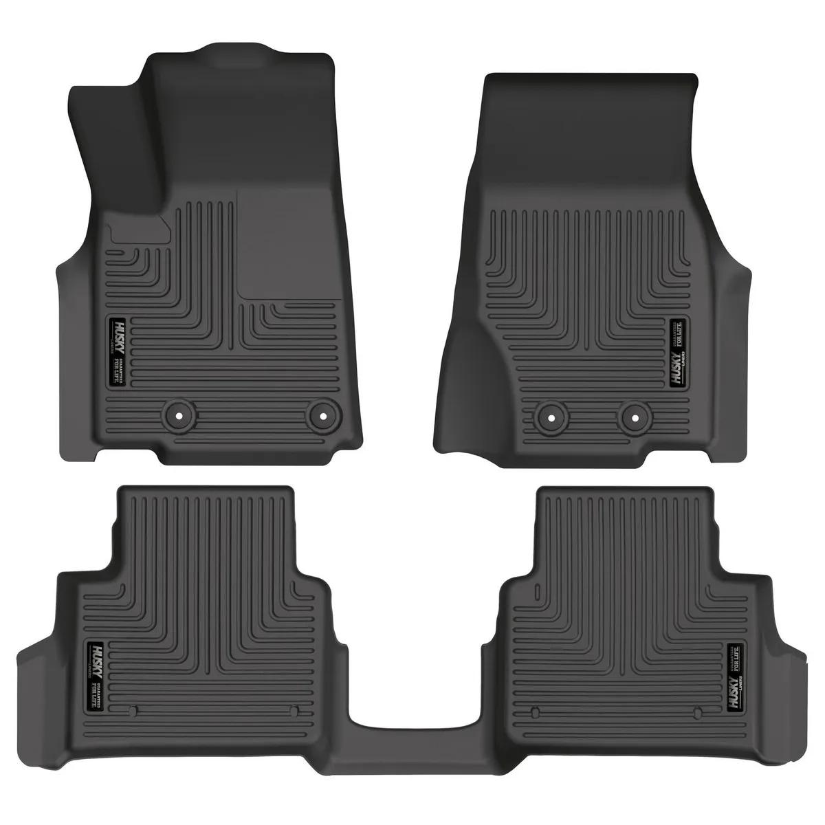 Weatherbeater Series Front 2nd Seat Floor Liners 2021 Jeep Grand Cherokee L 2nd Row Bucket Seats Black Front And Second Rows product image