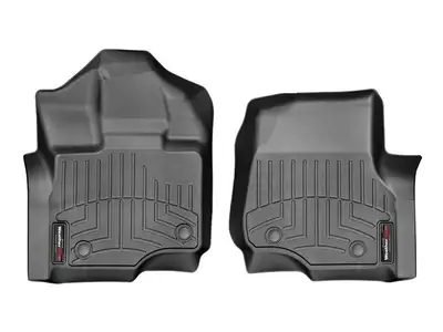 Weathertech BlackFrontFloorLinerVinylFloorsFordF-1502015SuperCrewandSuperCabFitsVehicleswithVinylFloors