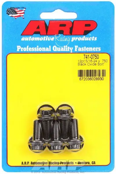 ARP Auto Racing 5/1624 x .750 12pt Black Oxide Bolts