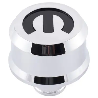 Proform Slant-Edge Aluminum Push-In Air Breather Cap Chrome Finish Recessed Mopar Emblem Proform