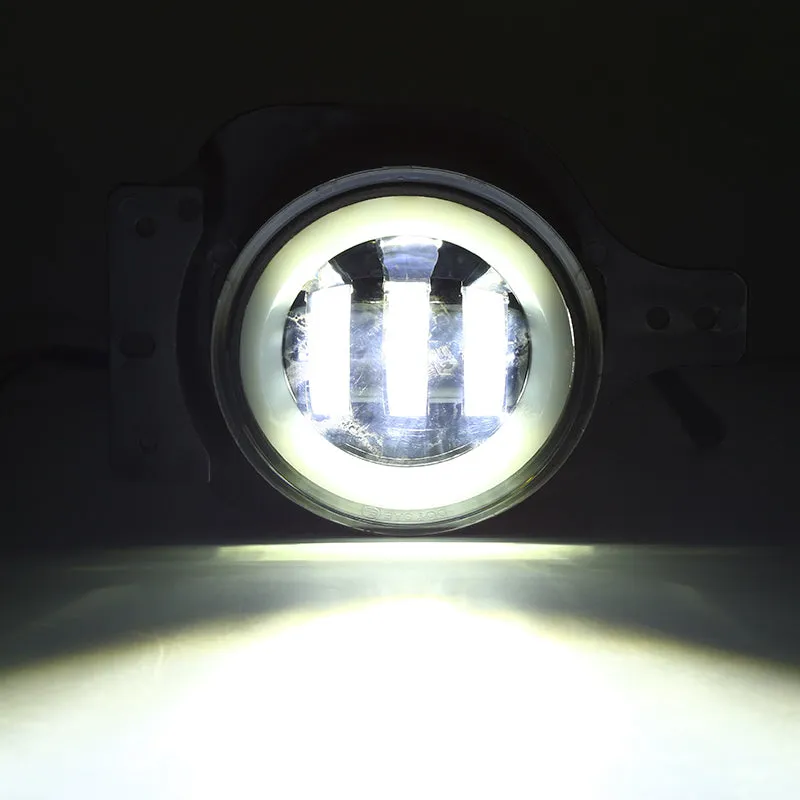 "4"" LED RGB Halo Fog Lights for For 2018+ Jeep Wrangler JL And Gladiator JT" product image