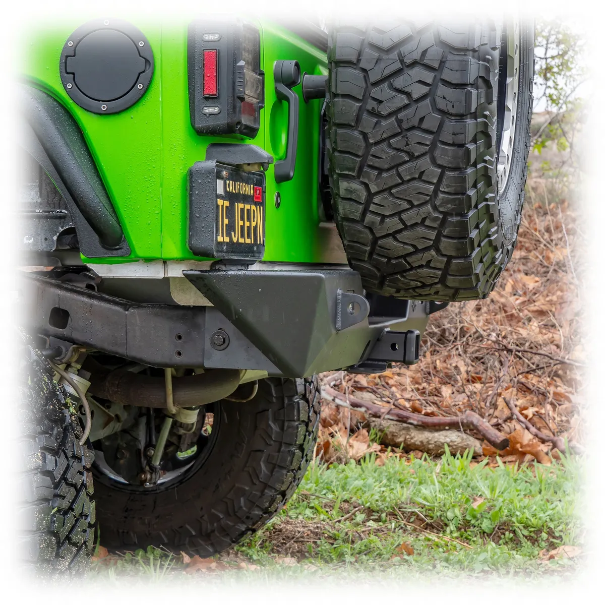 Jeep JK Rear Bumper with LED Pod Lights & Hitch Receiver | 2007–2018 product image