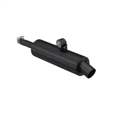 MBRP Exhaust ATV Exhaust System With Utility Muffler; Slip On; 4 In. Body Diameter; Chambered; Black Powder-Coated;