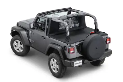 MasterTop Wind Stopper/Tonneau Cover Combo 2018-2024 Jeep JL Wrangler 2Dr Hard Top Models MasterTwill MasterTop