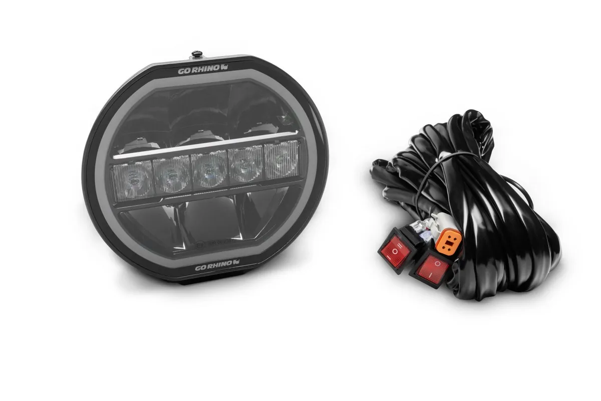 go Rhino 751080711crs Blackout Series - Maxline 7 LED Hi/Low Beam With Multi Daytime Running Light product image