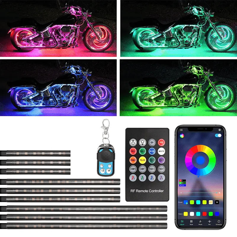 Motorcycle RGB LED Strip Lights –Underglow Accent Lighting product image