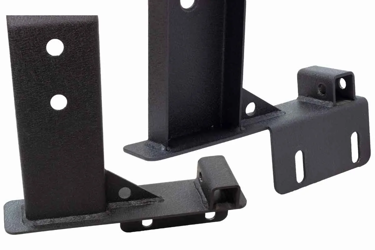 Black textured powder coat, 10-Gauge steel, Stainless Steel hardware, Half Height Tackle Rack measures 12.5 in. off of top of bed rail product image