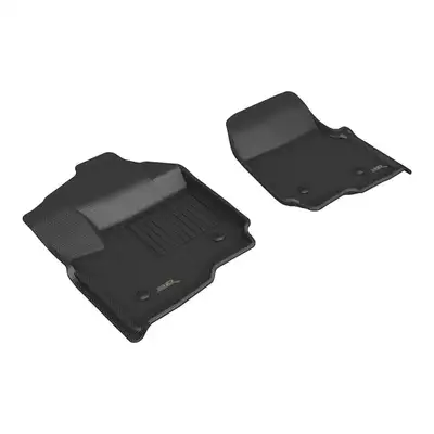 3D MAXpider 23c F250 Supercab Kagu 1st Row Floor Liner 2pc Black