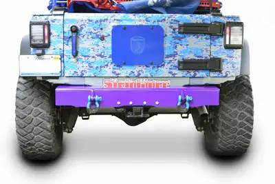 Steinjager Bumpers 2007-2018 Bumper, Rear Cap Style with D-Ring Mounts Sinbad Purple