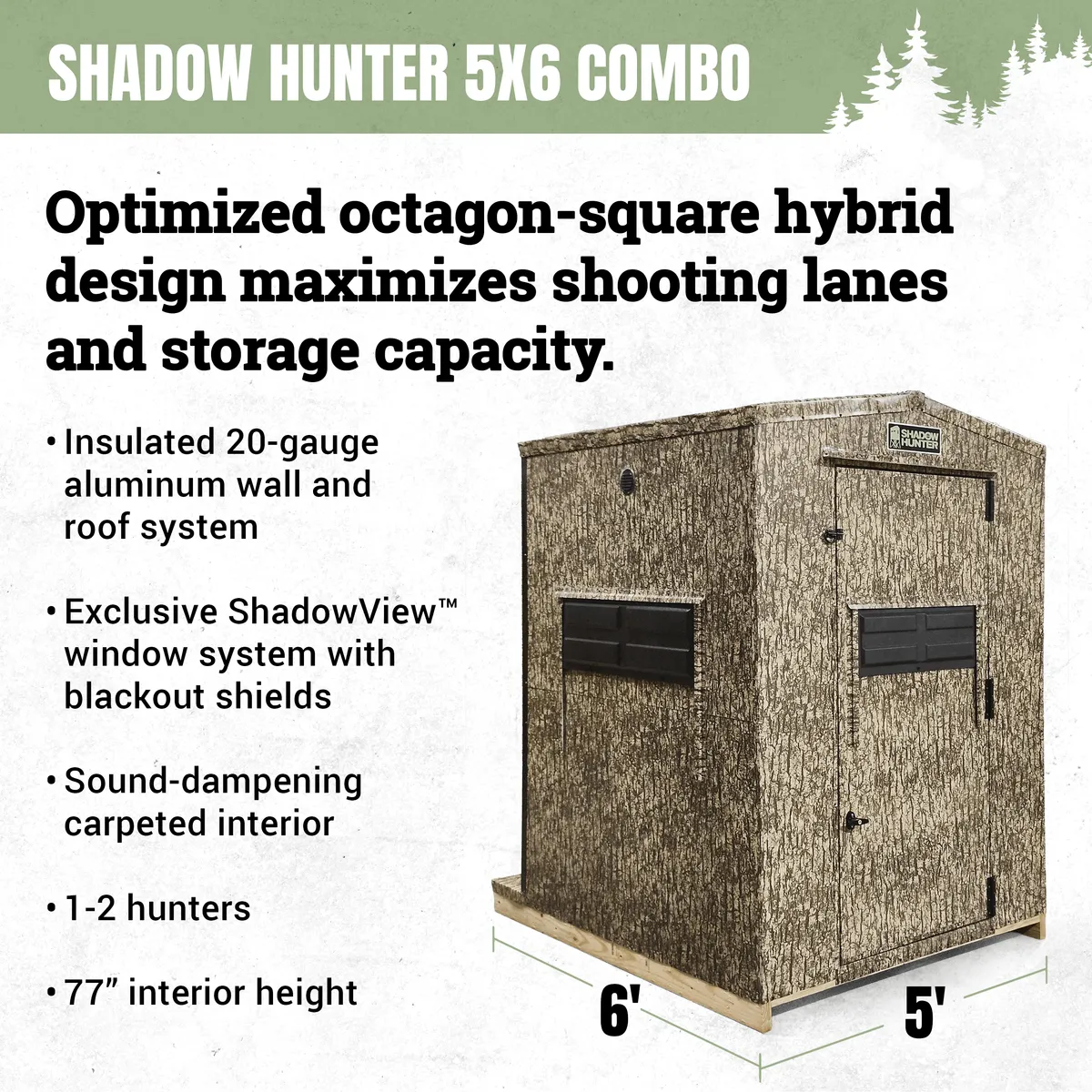 Shadow Hunter 5x6 Octagon/Square Combo Blind product image