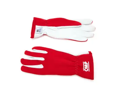 OMP Racing INC Rally Gloves Red Size Medium