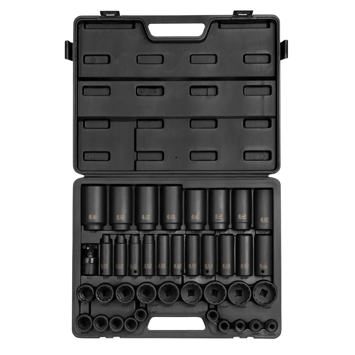 1/2" Drive SAE 12 Point Standard & Deep 39-Piece Master Impact Socket Set product image