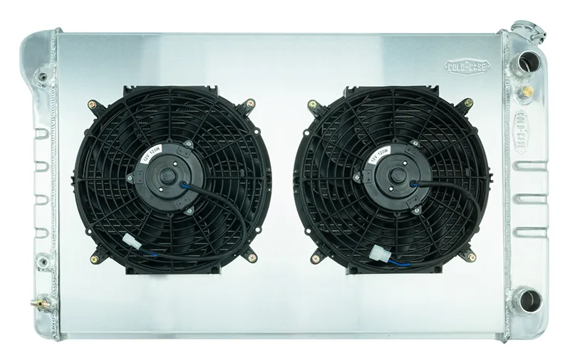 77-87 Pickup Truck 21 Inch LS Swap Aluminum Radiator AT and 12 Inch Fan Kit Cold Case Radiators product image