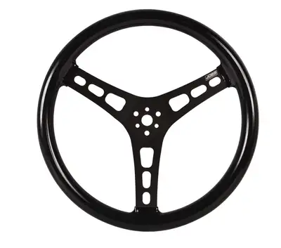 JOES Racing Products Steering Wheel 15in Flat Rubber Coated w/ Black