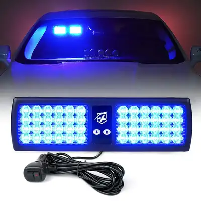 Xprite Xprite LED Windshield Visor Strobe Lights – Emergency Warning Light Bar | Decoy Series