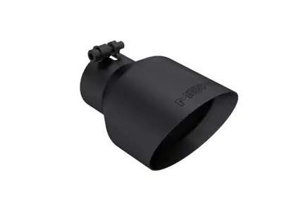MBRP Exhaust Armor Pro Exhaust Tip; 3 in. Inlet Dia./5 Outlet Dia.; T304 Stainless Steel; L-8 in.; Angle Cut; Dual Wall; Black;