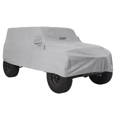 Smittybilt 18c Wrangler JL 4DR Full Climate Cover; Gray w/ Lock & Cable