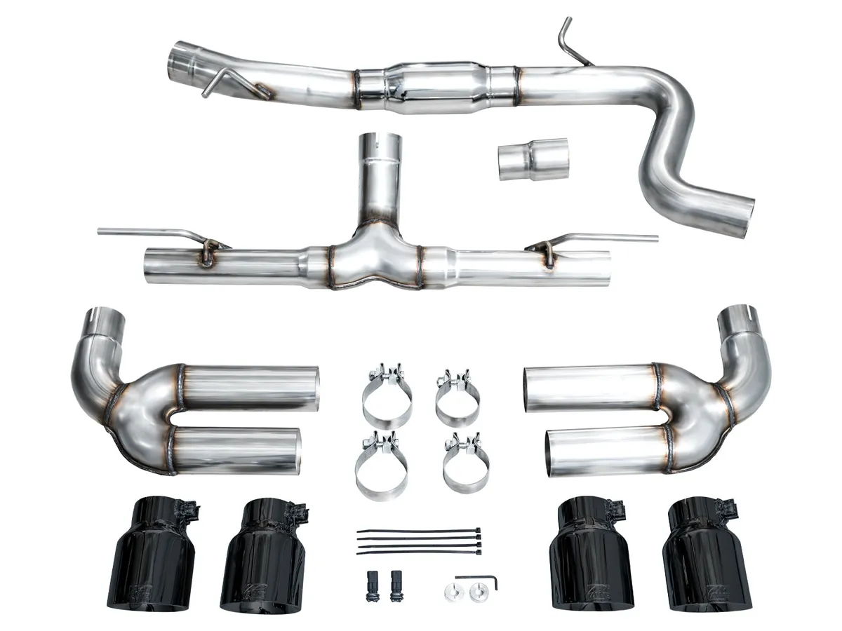 AWE Track Edition Exhaust for Audi 8Y S3 - Chrome Silver Tips product image