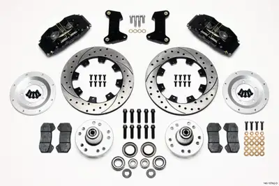 Wilwood Brakes Wilwood DP6A Front Hub Kit 12.19in Drilled 74-80 PintoMustang II Disc Spindle only