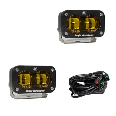 GateKeeper Off-Road Baja Designs S2 SAE LED Auxiliary Light Pod Pair-Universal