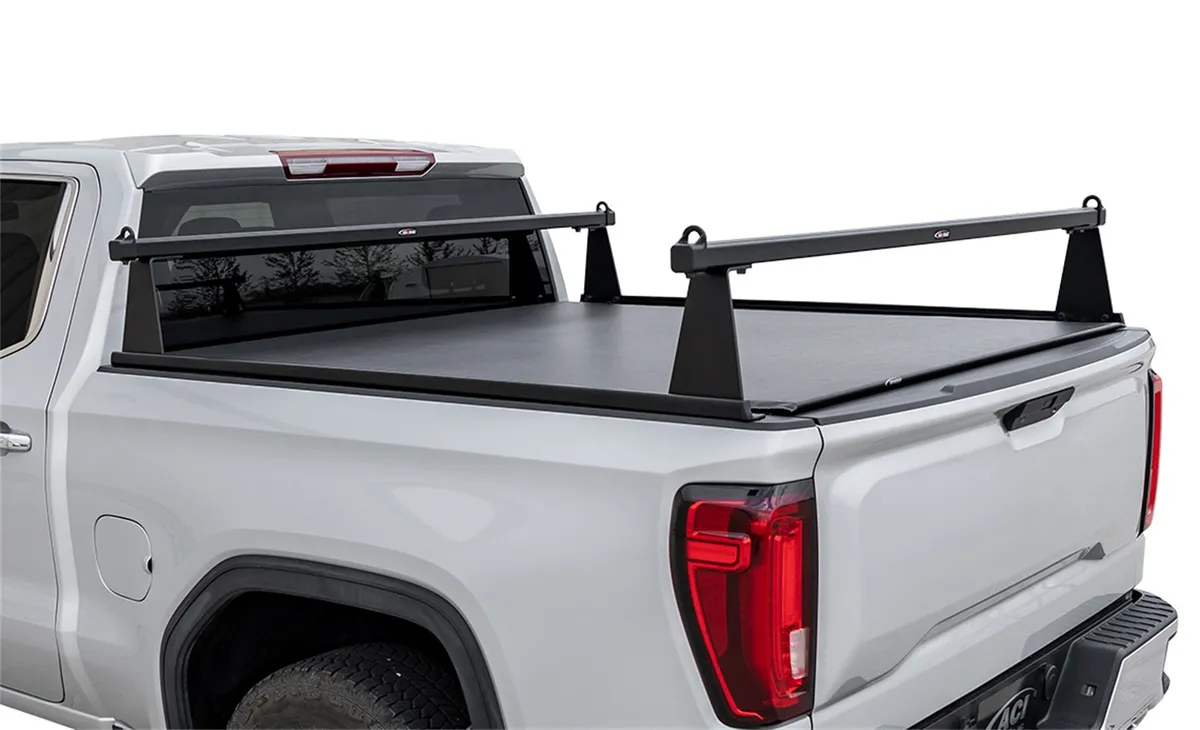 ADARAC™ Aluminum M-Series Truck Bed Rack System; Silver Finish; Bolt On; Single Rail; product image