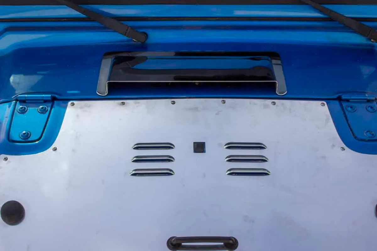 Jeep TJ Hood Vent Air Scoop 98-06 Wrangler TJ Polished Silver Kentrol product image