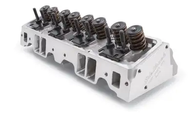 Edelbrock Cylinder Head, SBC, Performer RPM, 64cc, Straight Spark Plug, for Hydraulic Roller Cam Complete (Ea)