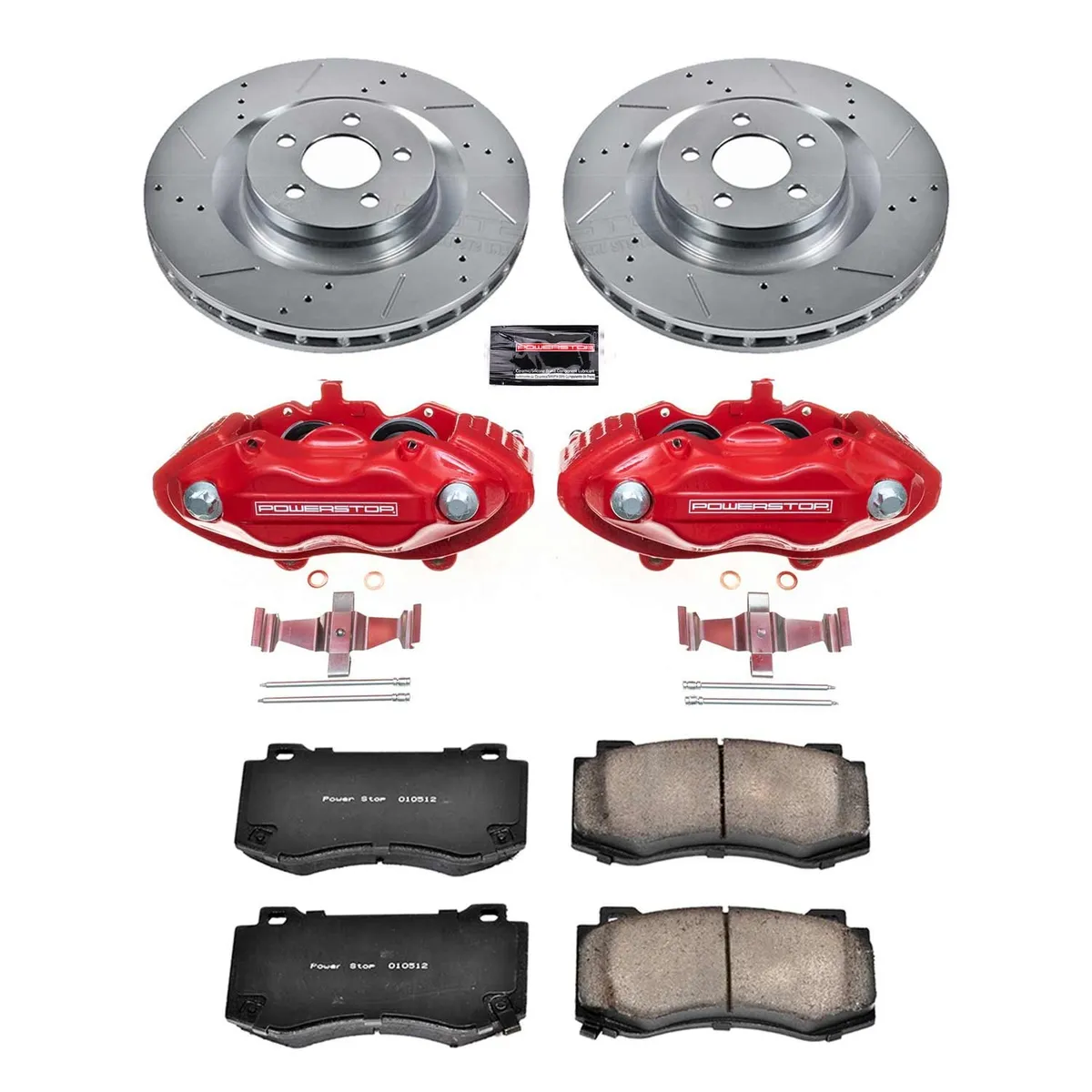 Z23 Evolution Sport Upgrade Kit: Drilled/Slotted Rotors; Carbon-Fiber Ceramic Pads; Powder Coated Calipers product image