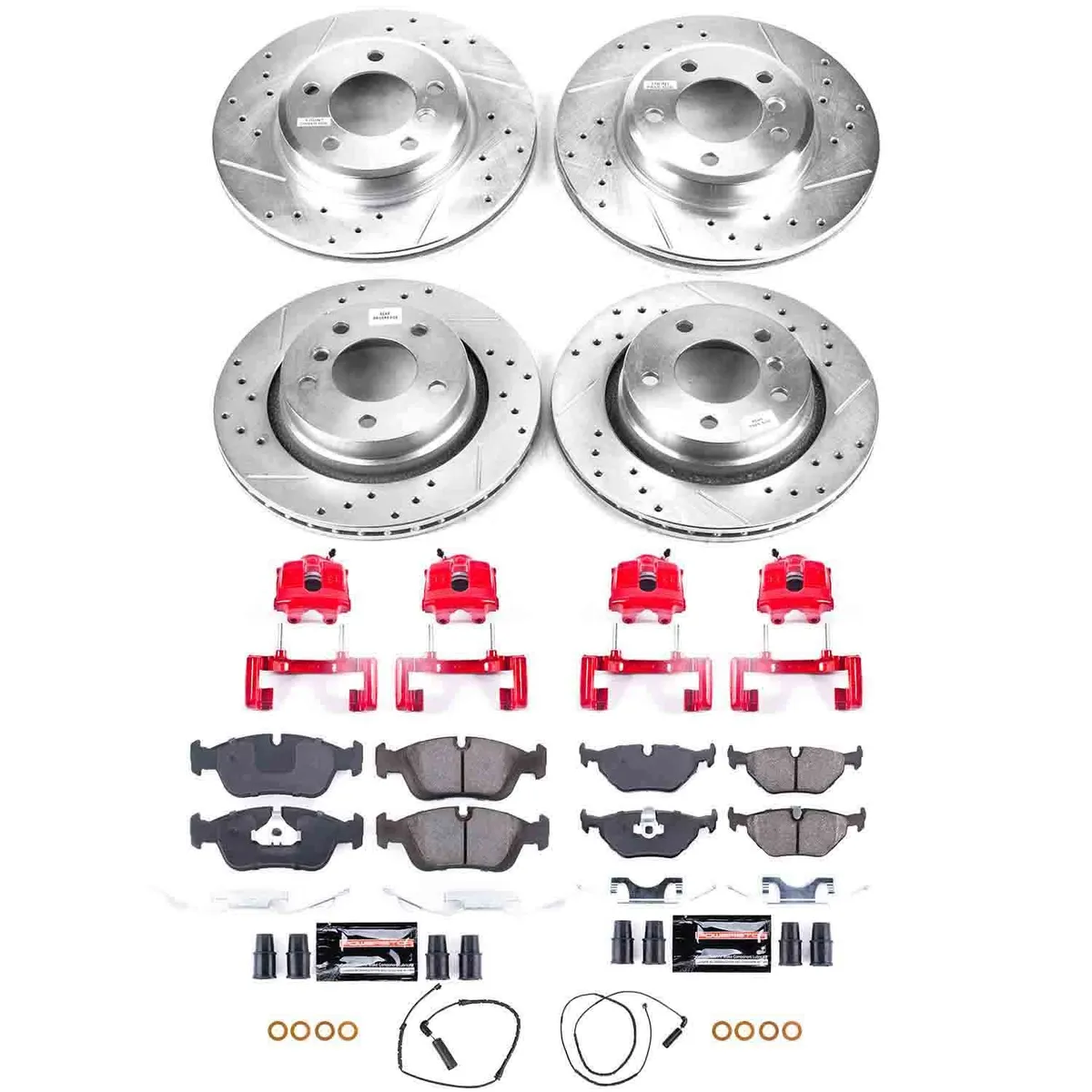 Z23 Evolution Sport Upgrade Kit: Drilled/Slotted Rotors; Carbon-Fiber Ceramic Pads; Pad Sensors; Powder Coated Calipers product image