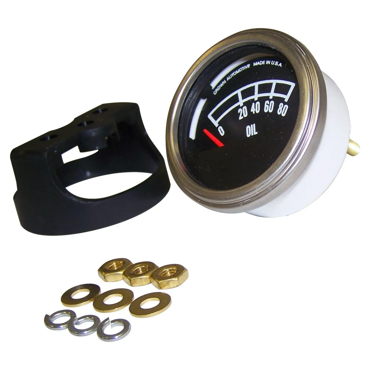 Crown Automotive Jeep Replacement Crown Automotive Jeep Replacement J5460640 Oil Pressure Gauge for 1976-1978 Jeep CJ-5, CJ-7 w/ 4 Threaded Studs on Gauge