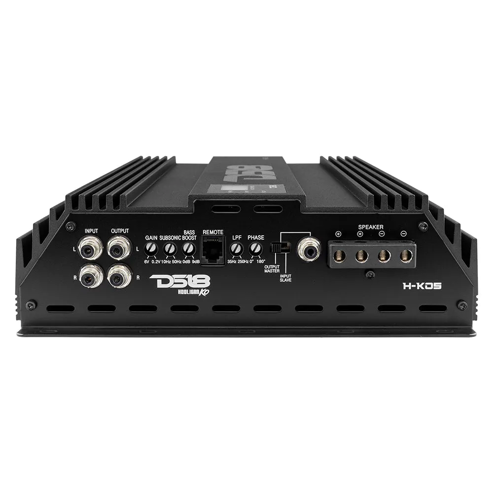 DS18 1-Channel | 9200 (Burst) @ 0.5Ω | 5000 @ 1Ω | 3500 @ 2Ω | 2200 @ 4Ω Watts RMS | With Voltmeter | Black