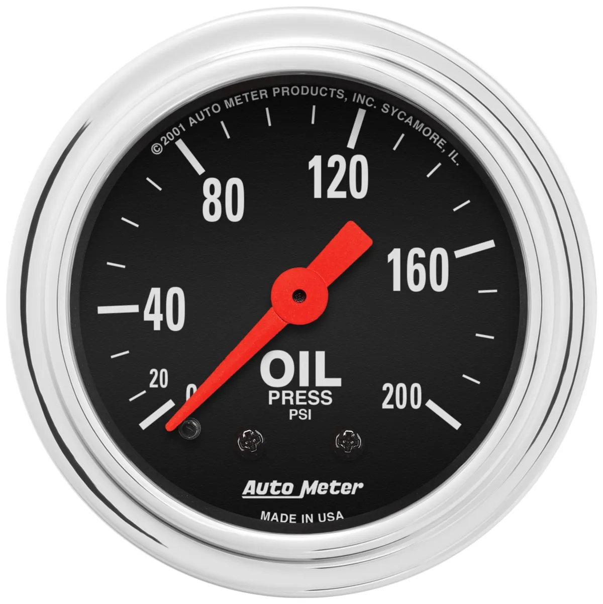 2-1/16 In. Oil Pressure, 0-200 Psi, Traditional Chrome product image