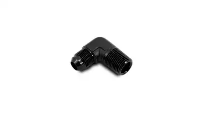 Vibrant Performance 90 Degree AN to NPT Adapter Fitting; -10AN x 0.375 in. NPT; 6061 Aluminum; Black Anodized;