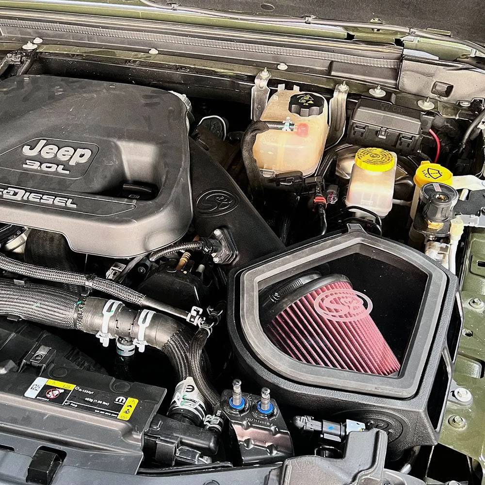 Cold Air Intake For 20-22 Jeep Wrangler Gladiator 3.0L Ecodiesel Dry Extendable White S B product image